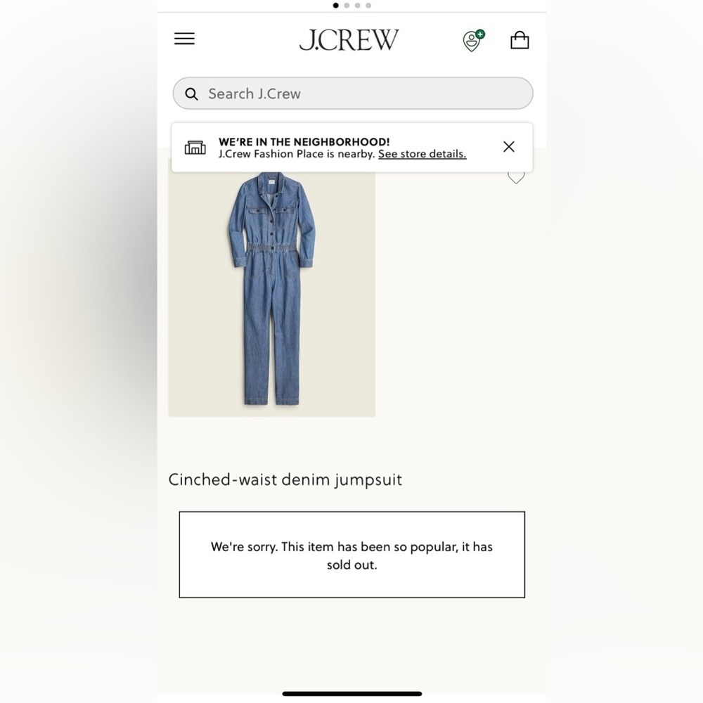 Women’s J.Crew denim jumpsuit size 2 - Picture 4 of 15